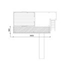 Balkon 360x64cm