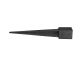 Paalhouder punt 121x121 mm - zwart